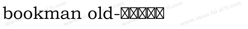 bookman old字体转换